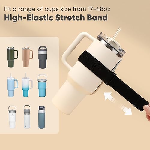 Miniatura 6 de Bolsa para botella de agua para Stanley, accesorios de vaso de gimnasio para mujer, compatible con Stanley Quencher Adventure de 40 onzas e IceFlow