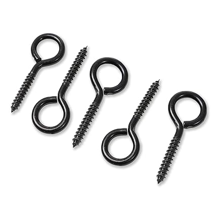 ZYRAW Pack of 10 Eye Hooks Screw Carbon Steel 3.2 inches Zinc Plating on Bolt Eye Hook for Rust Resistance Self Tapping Screw Eyes for Hanging Items, Securing Cables and Lifting Loads