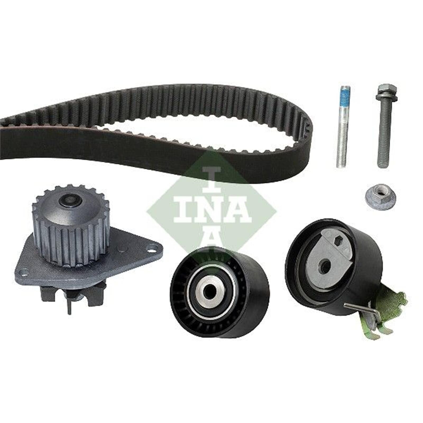INA 530 0419 30 Bomba de agua + kit de correa de distribución Número de dientes: 18 29 mm Compatible con PEUGEOT 207 WA, WC 206 Fastback 2A/C 307 3A/C, CITROËN C3 I Hatchback FC, FN