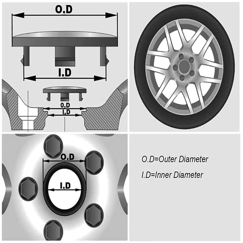 4 Pièces Cache Moyeux Pour DS 3 Crossback DS7 DS4 DS3 DS Spirit, 60mm