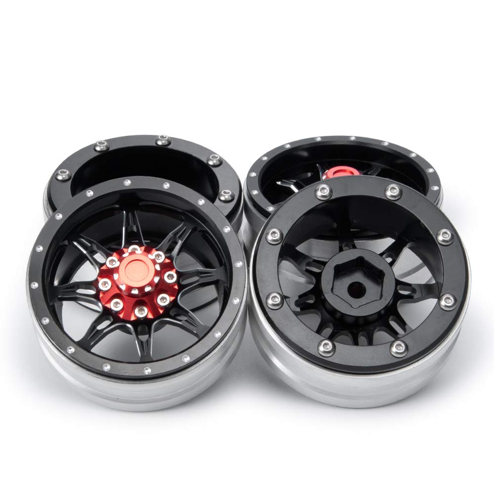 AXspeed 1,9" Beadlock Felgen für 1/10 Axial SCX10 TRX4 D90 RC Crawler Car 4 Stück