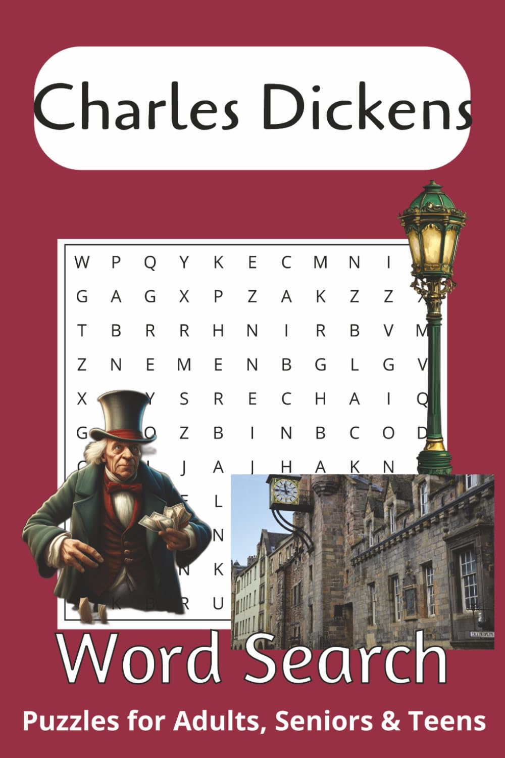 Charles Dickens Word Search Puzzle Book: Word searches with Easy to Read Print about Dickens, literature, Victorian England and more | 6x9 inches, 110 ... … Gift for Vacations, Holidays and Free Times