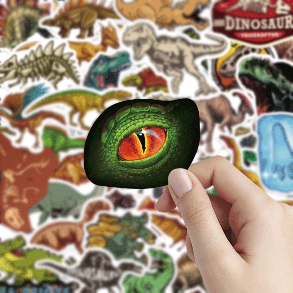 80 stuks coole dinosaurus vinyl stickers voor kinderen jongens waterdichte waterfles stickers pak voor laptop skateboard scrapbook bindmiddelen helm fiets auto bumper stickers schoolbenodigdheden