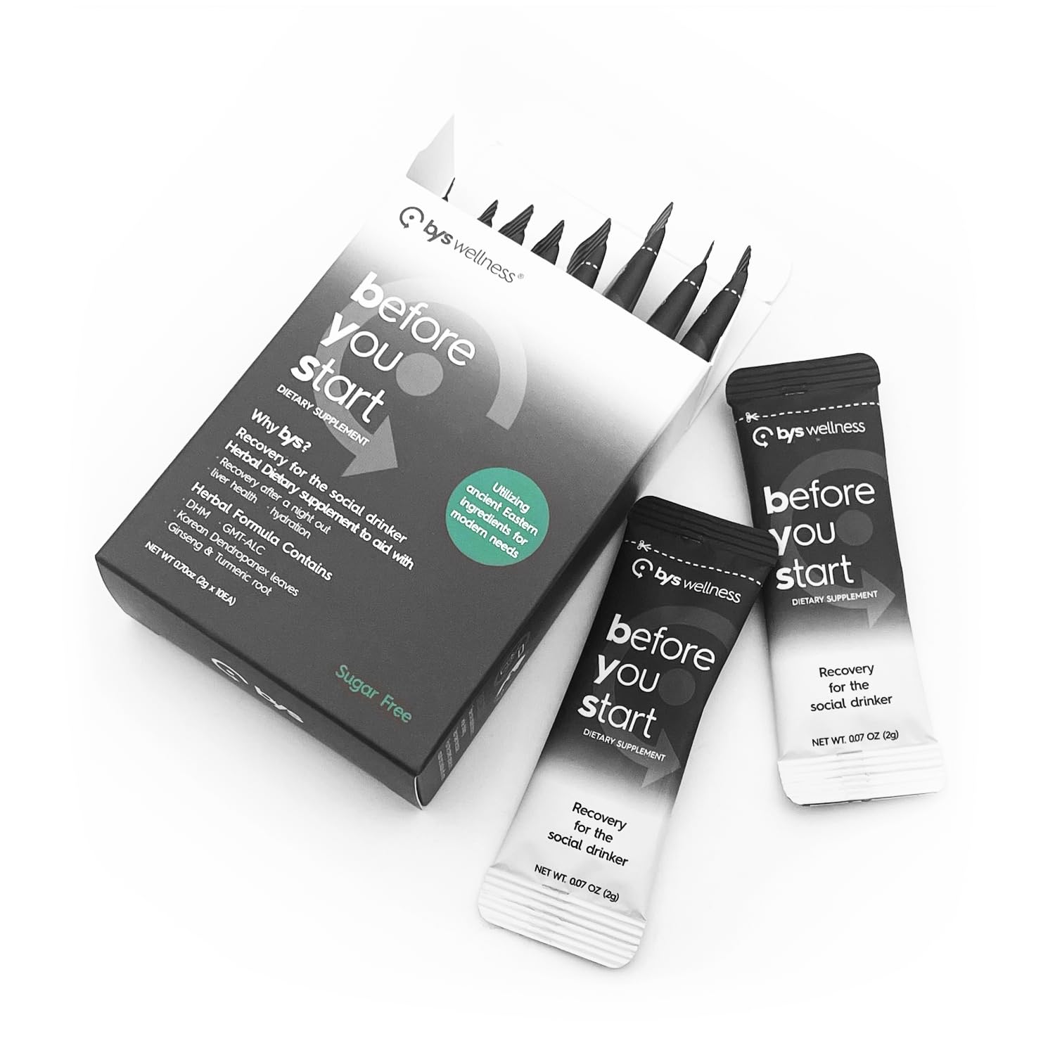 bys wellness - Reset for The Social Drinker - Rapid Hydration - Liver Wellness - Better Mornings After a Night Out (10 Packs)