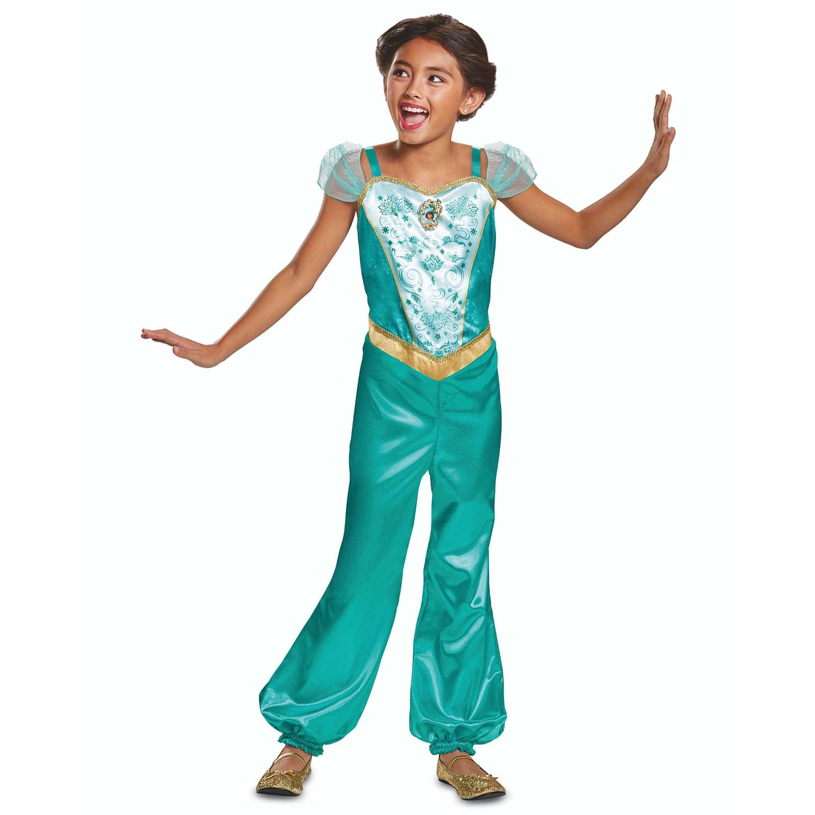 Disney Oficial - Disfraz Jasmine Niña, Disfraz Princesa Jazmin Niña, Disfraz Jasmine Niña Disney, Disfraz Hindu Niña, Disfraz Princesa Disney Niña, Disfraz Carnaval Niña Tallas S,M