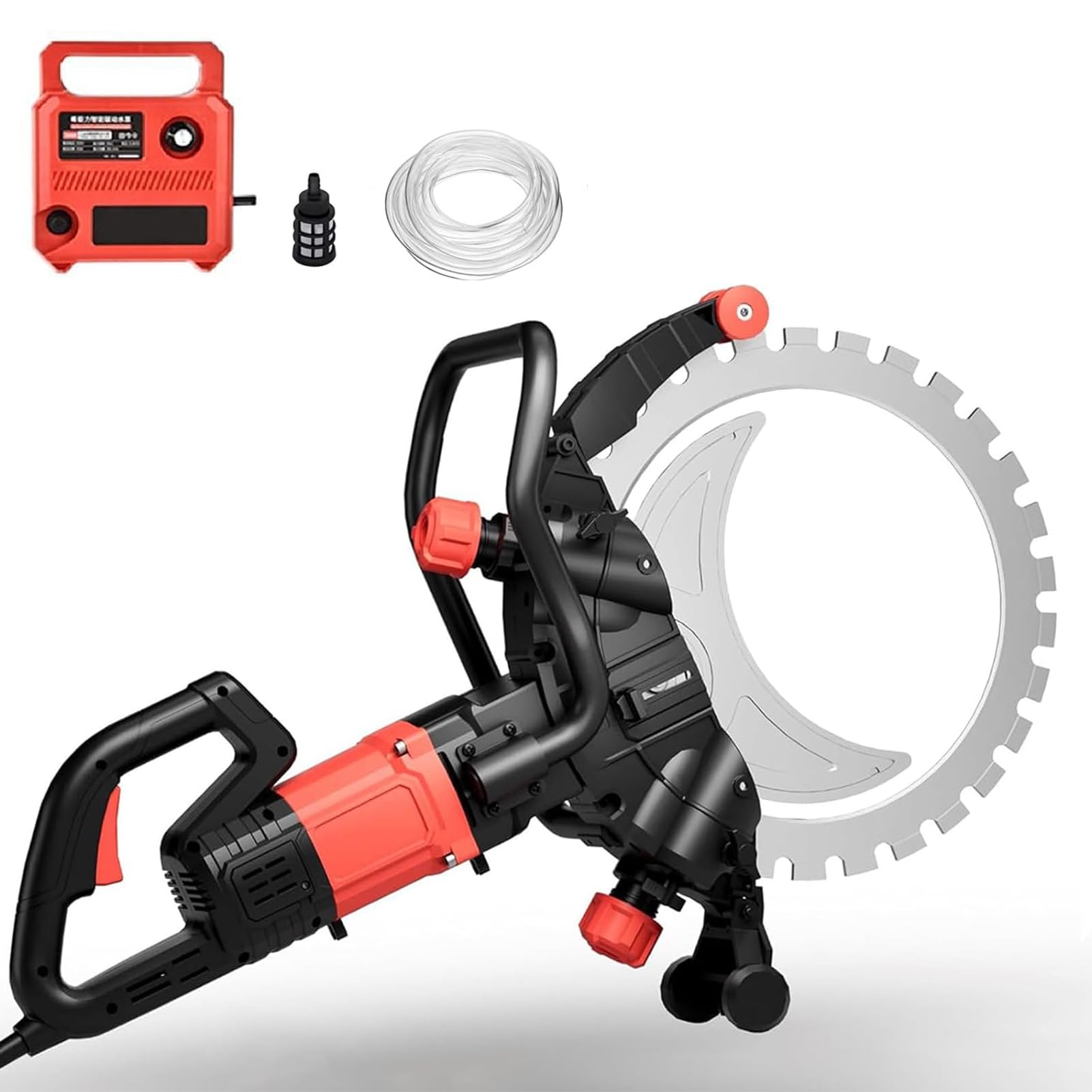 Sierra Toroidal para Hormigón, Máquina Cortadora Eléctrica sin Escobillas para Ranurar Paredes, Herramienta Ranuradora, Profundidad de Corte de 11,4", para Ranurar Ladrillos, 8980/9500 W