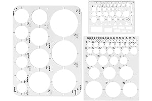 Circle Templates, 3 Pack Circle Round Stencil, Circle Template for Drawing