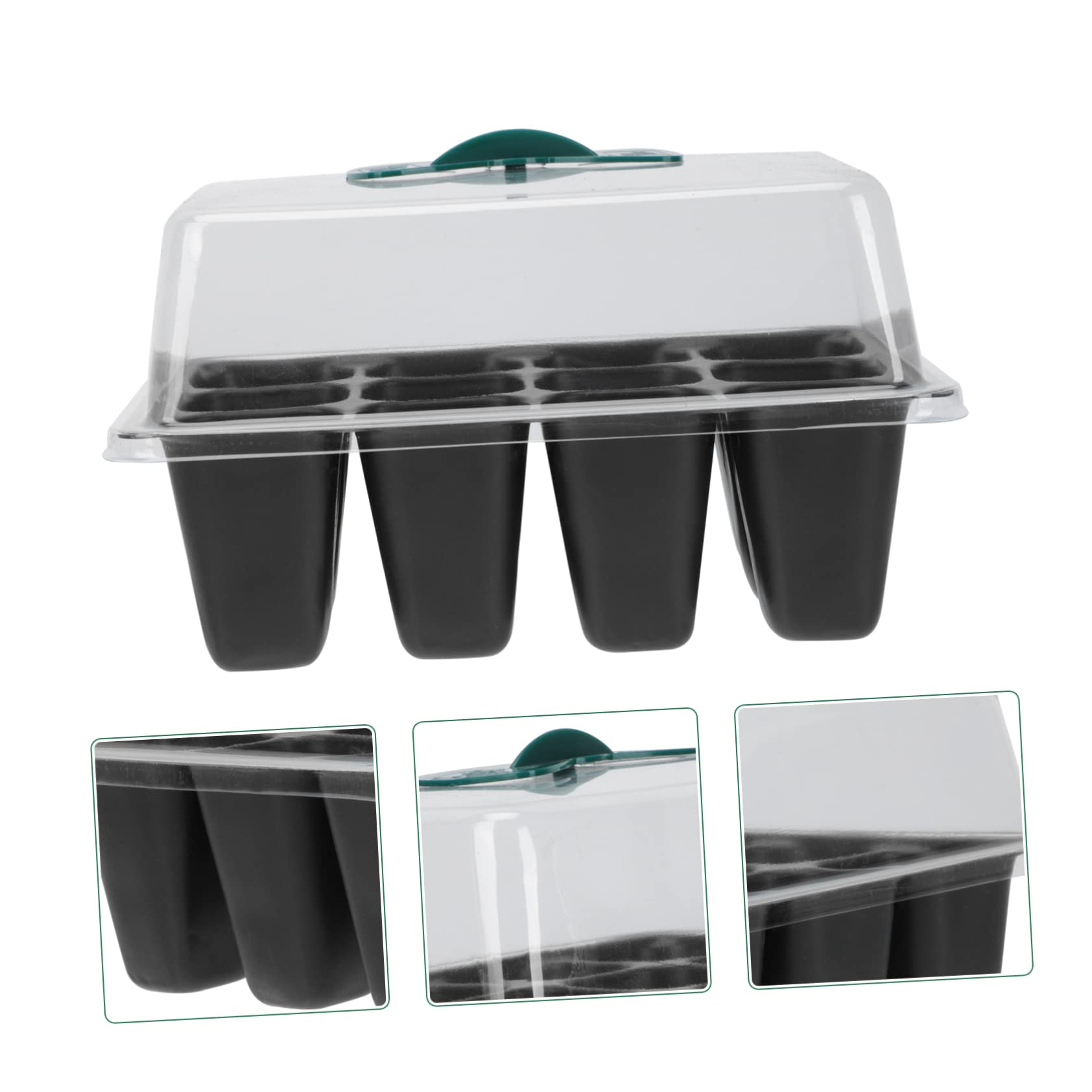 Abaodam 2 Set Scatola per Germinazione Piante Vassoi per Semina per Piante Vassoi Germinazione E Resistenti per Giardinaggio E Coltivazione Semi 3 Pezzi*2