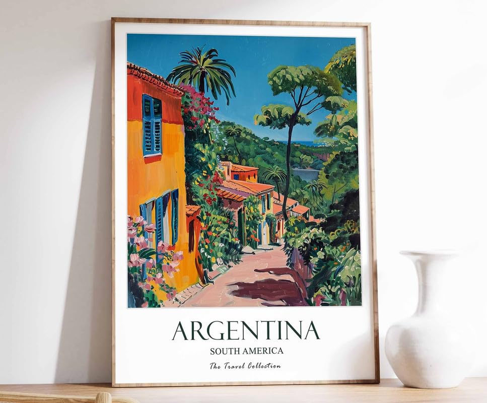 Affiche Argentine en toile A0 grand format pour décoration murale exotique