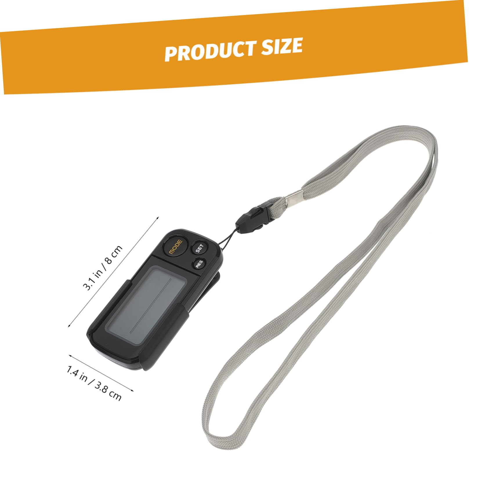 Toyvian Multi Function Portable Pedometer with Clip Durable Sports Tracker for Walking Running and Exercise Easy to Read Display for Fitness Goals