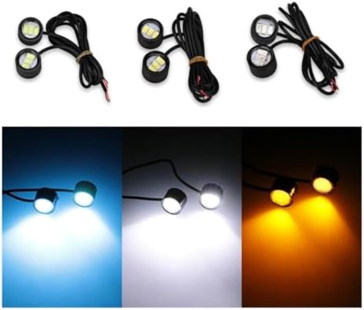 Mini uniwersalne wskaźniki Dla Motocyklowa wodoodporna lampa tylna Moto biało-żółte kierunkowskazy motocyklowe 12 V LED kierunkowskazy tylne światło stałe