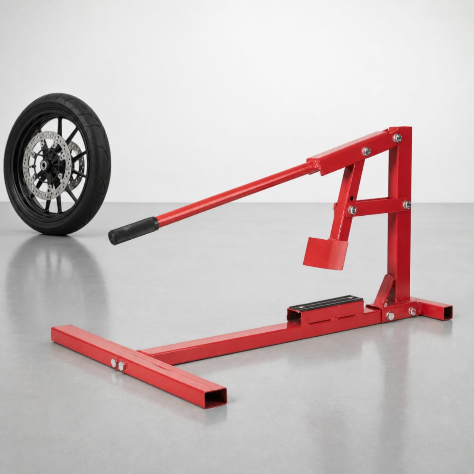 LOVIVER Desmontador de Neumáticos de Motocicleta Desmontadora Manual Herramienta Cambiadora Palanca Extractor Rompedor de Talones de Hierro con Agarre de Goma