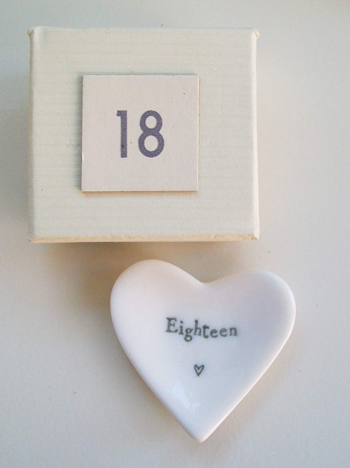 East of India Heart Ornament, Porcelain, Birthday