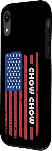 Miniatura 2 de iPhone XR Dog Chow Chow Us Flag Case