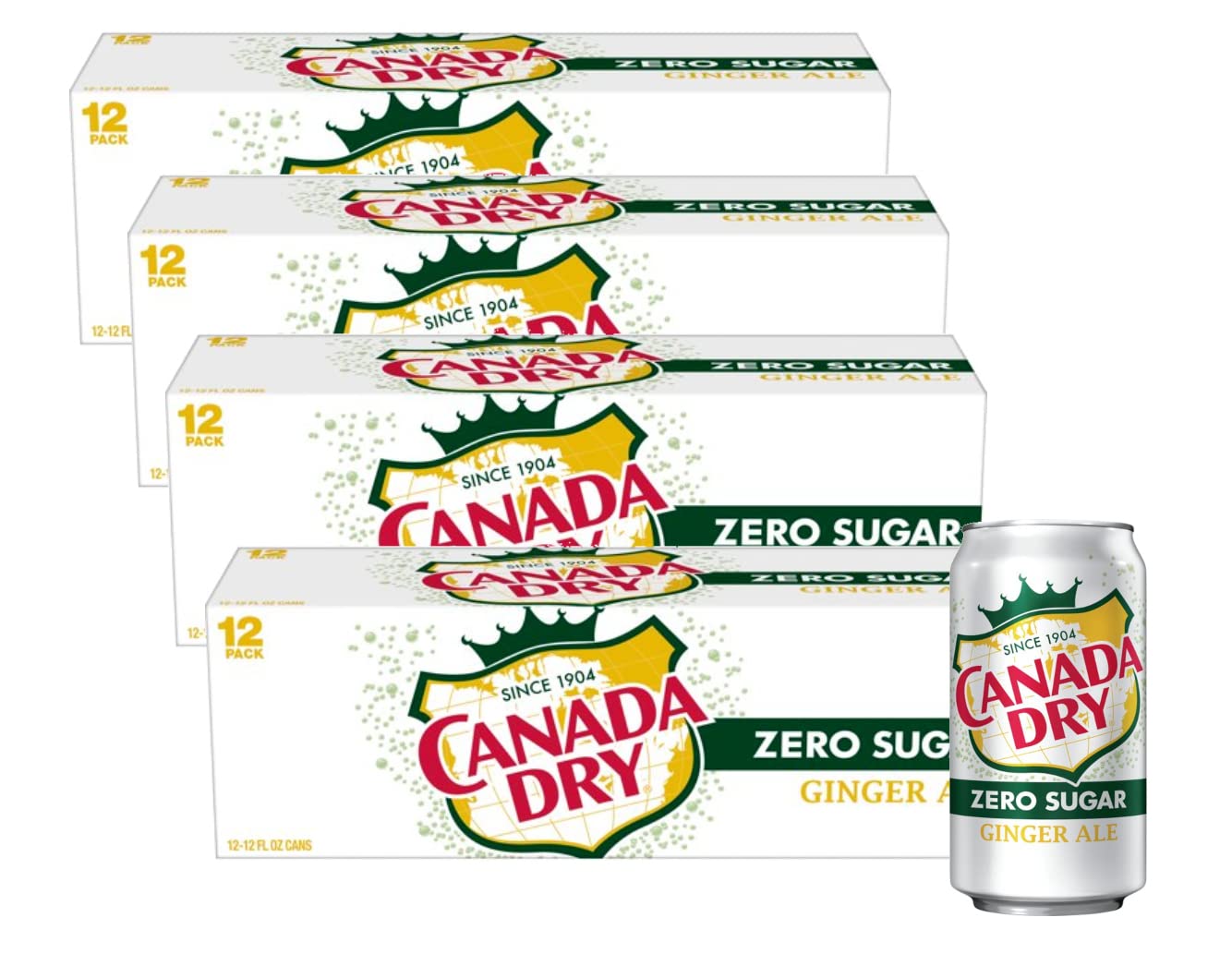 Canada Dry Zero Sugar Ginger Ale Soda Cans