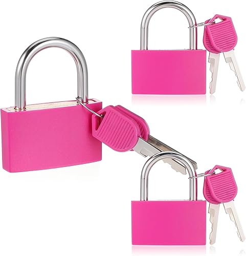 3 cerraduras de equipaje pequeñas con llaves, candados de equipaje pequeños, candados de metal, mini candado con llave de cobre cubierto de
