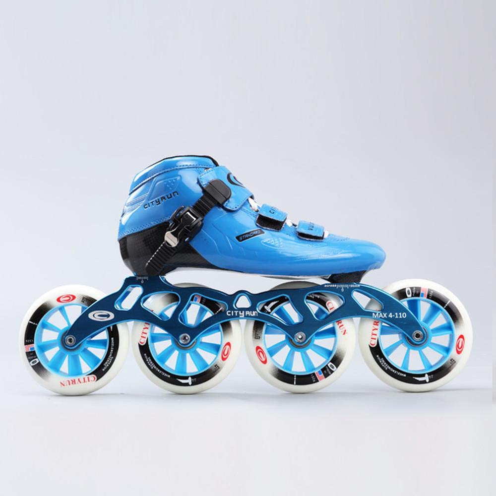 Roller Skates Carbon Fiber Straight Row Cake Wheel Adult Men And Women Speed Skating Shoes Children Professional Single Row Speed Skating Roller Skates