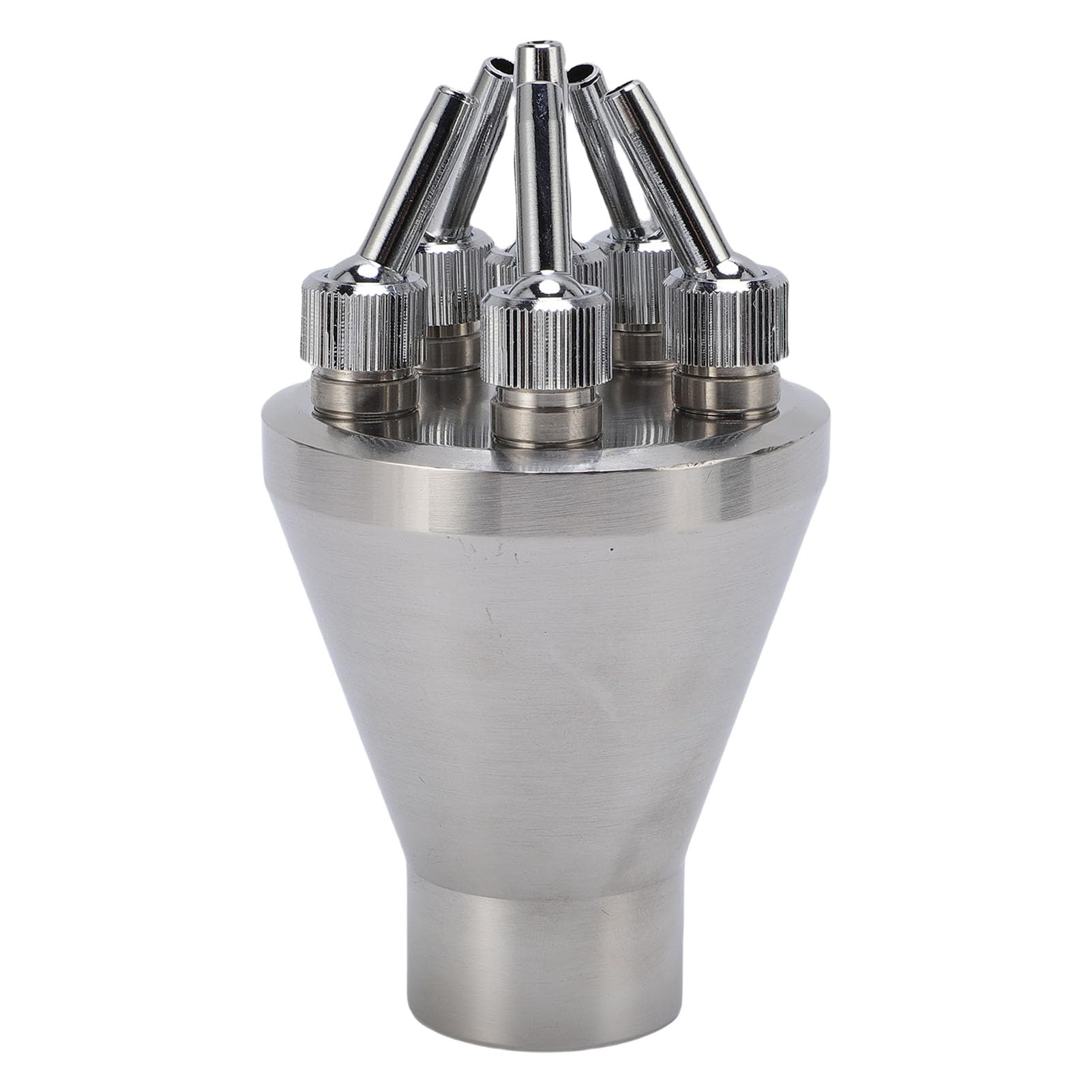 Water Fountain Nozzle, Sprinklers Multi Tube Brass Spray Head Crystal Ball for Garden Outdoor Pond Decorations, Stainless Steel Center Straight Nozzle Water Spray Sprinkler