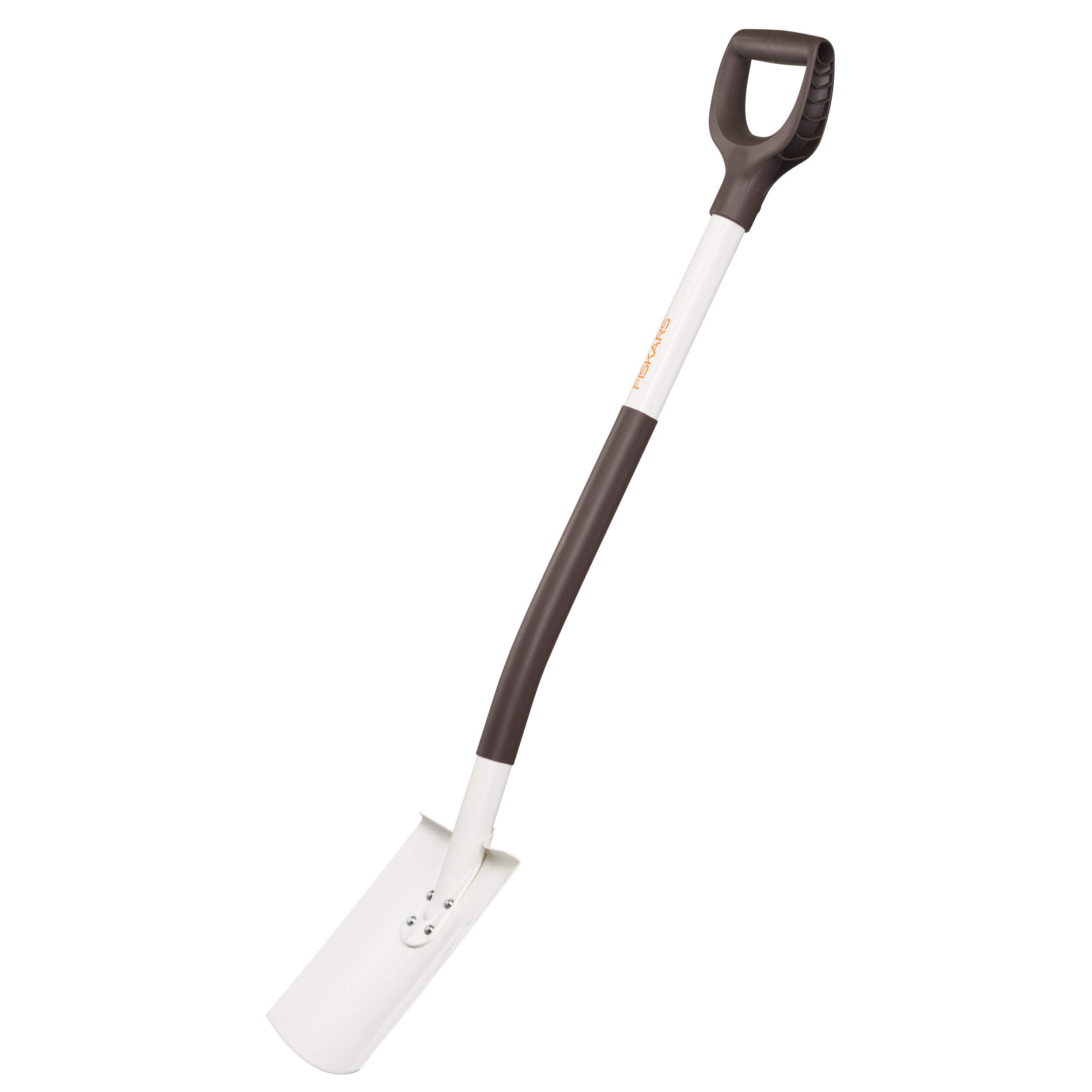 Fiskars Łopata ogrodnicza do miękkich, luźnych podłoży, okrągła, długość: 105 cm, wysokiej jakości stalowy/aluminiowy trzonek, czarny/biały, lekki, 1019601