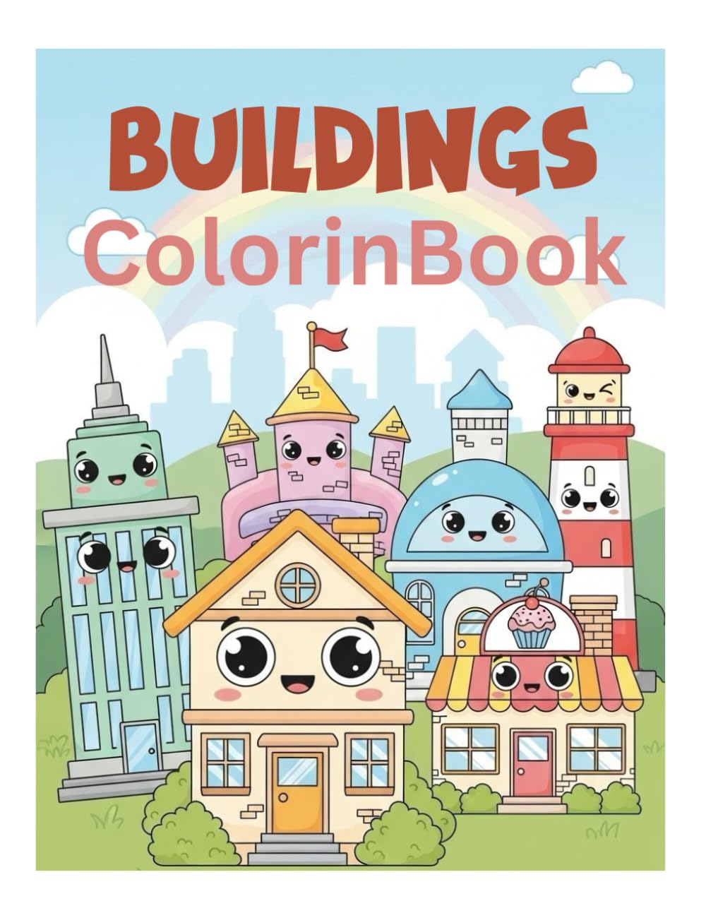 Buildings Coloring Book for Kids: Simple and Fun Building Coloring Pages for Toddlers and Children Ages 3–8