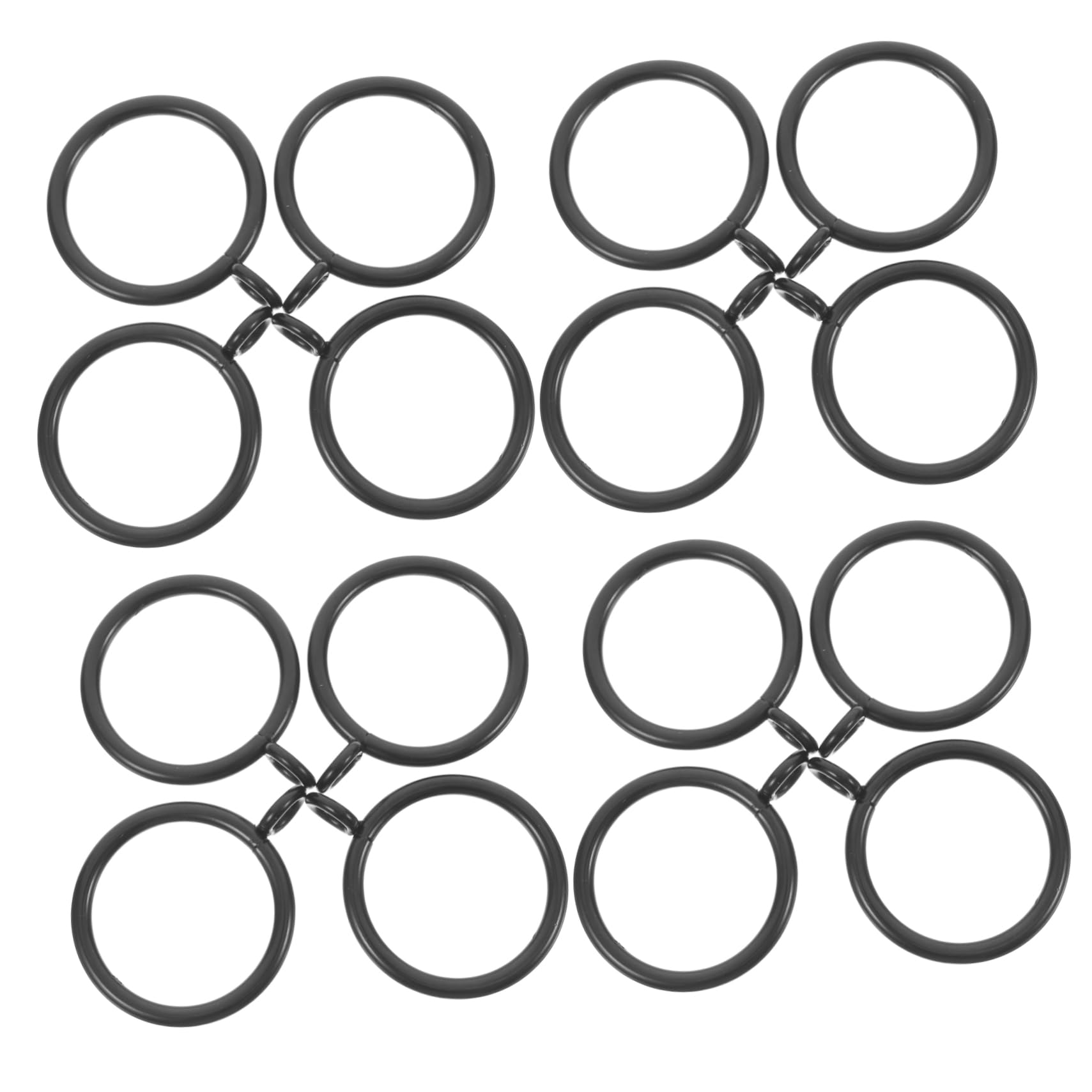 PRETYZOOM 28pcs Curtain Rings with Eyelets for Poles Smooth Sliding Drapery Replacement Rings for Large Double Curtains Compatibility Iron Design