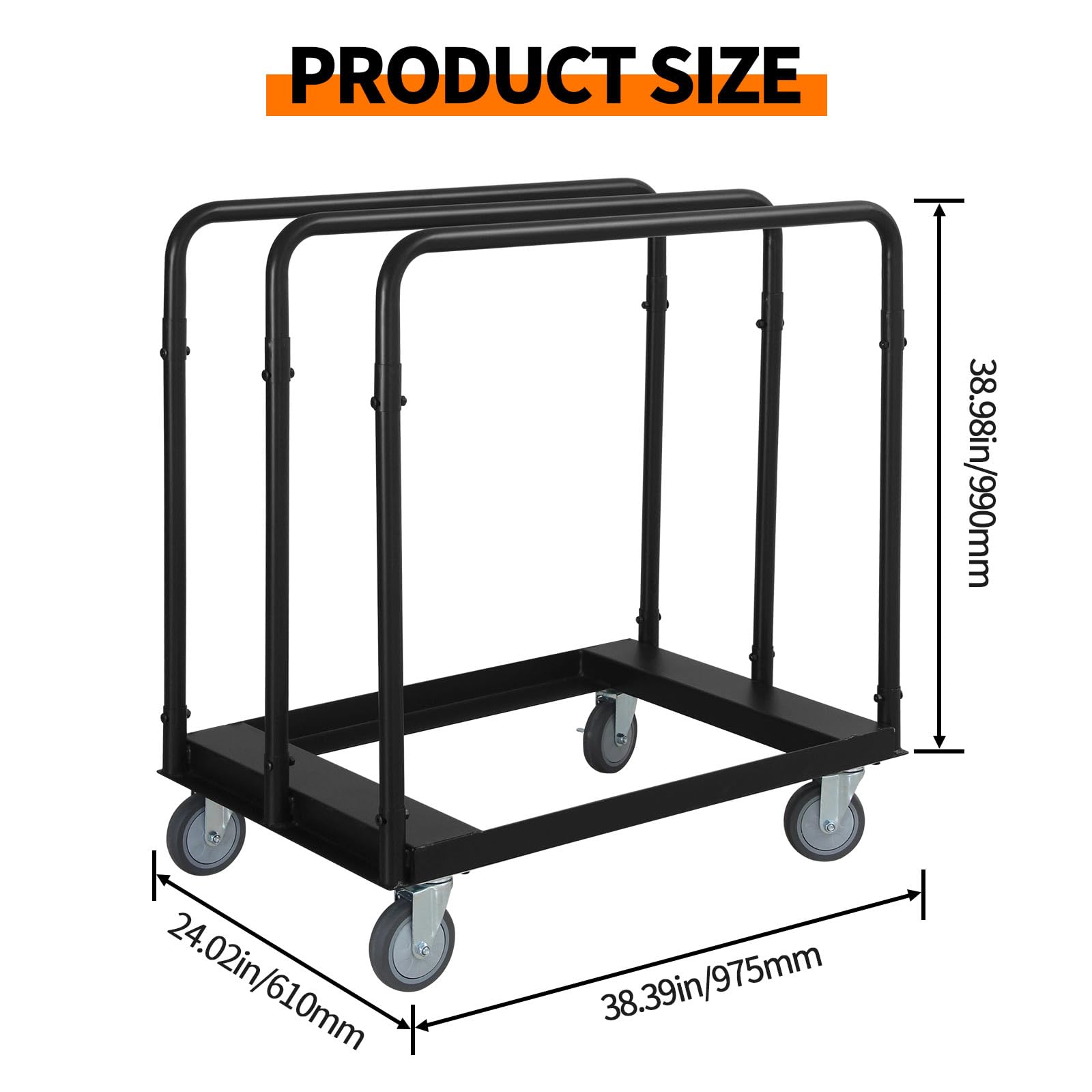 R&B Wire Products 408SOC-BL 8 Bushel Vinyl Basket Truck All Swivel Casters44; Blue - 35 x 23.5 x 30 in.