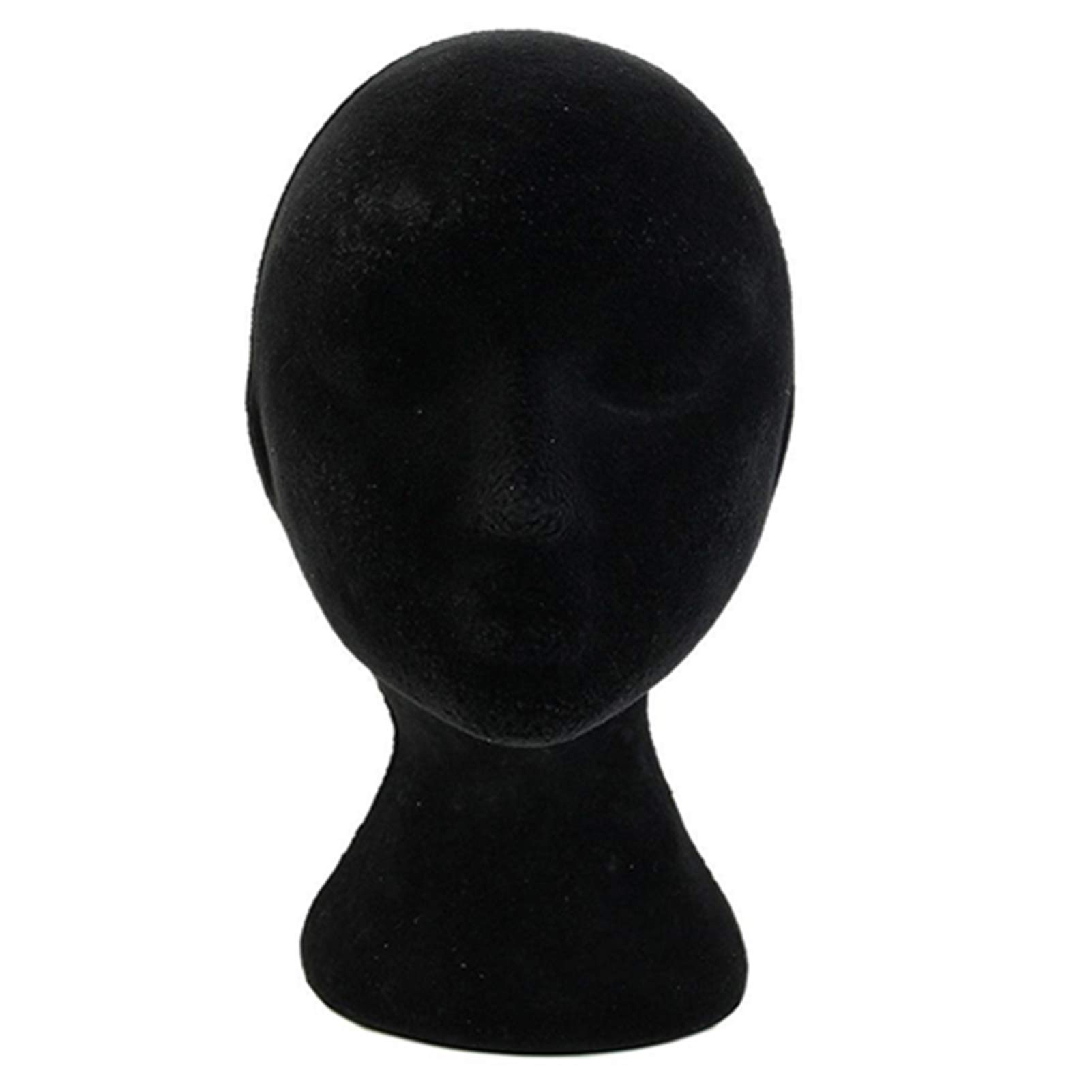 AMAMIA 11-Inch Styrofoam Mannequin Head 1Pcs Female Wig Model Head Black Foam Wig Stand for Wigs Display, Style, Model, Hats, Masks, DIY Projects, Salon Display and Travel Use