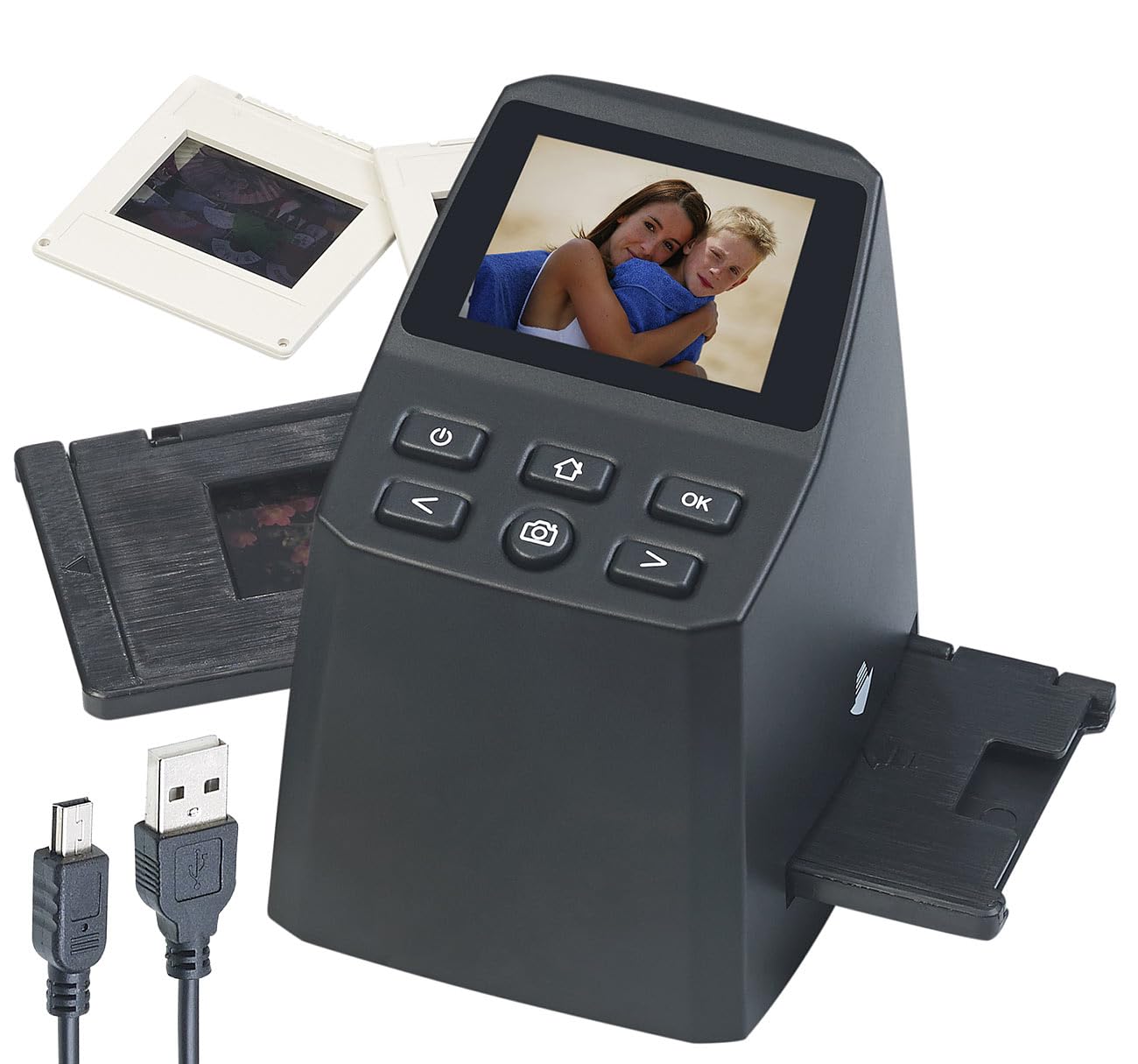 Scanner autonome 8 Mpx / 2400 dpi pour diapositives et négatifs : SD-950 [Somikon]