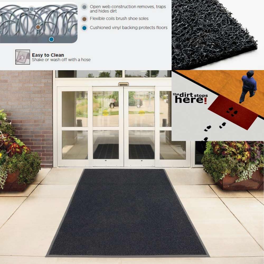 Nicoman Dirt-Trapper Barrier Door Mat Heavy Duty Outdoor Indoor Floor Matt(60x40cm,Pink), 40 x 60 cm (Rectangular) - Image 3