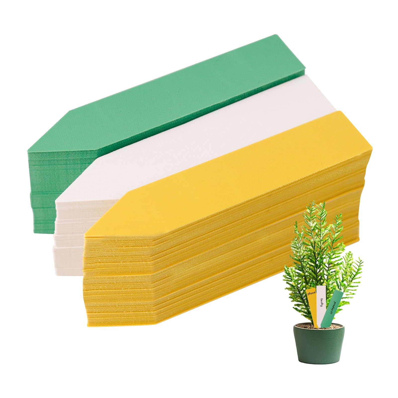 Etichette per piante in plastica, etichette da giardino in plastica bianca 10x2 cm, etichette impermeabili per piante bianche, contrassegni per fiori da giardinaggio, etichette per piante succulente