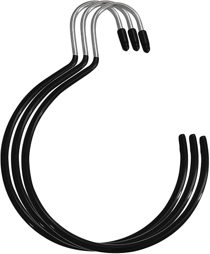 Miniatura 2 de 3 ganchos antideslizantes negros para colgar corbatas, accesorios de armario, bufandas, anillos, bufandas, organizadores de almacenamiento para