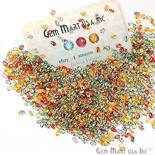 Miniatura 5 de Lote de 5 quilates de piedras preciosas de zafiro múltiple natural de calidad A+ 0.197x0.118 in ovalada y forma de peras de mezcla facetada