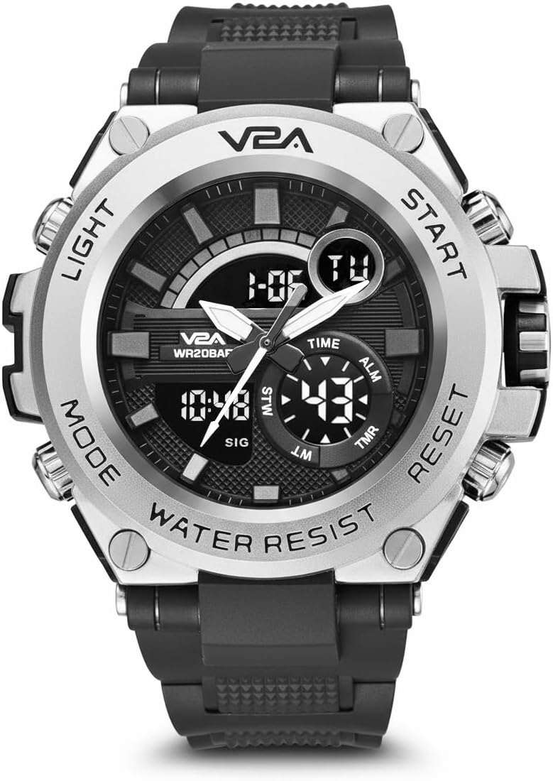 - V2A Chronograph Analogue and Digital Sports Watch for Men, Watch for Men, Wrist Watch for Men, Mens Watch, Watch | Gift for Men