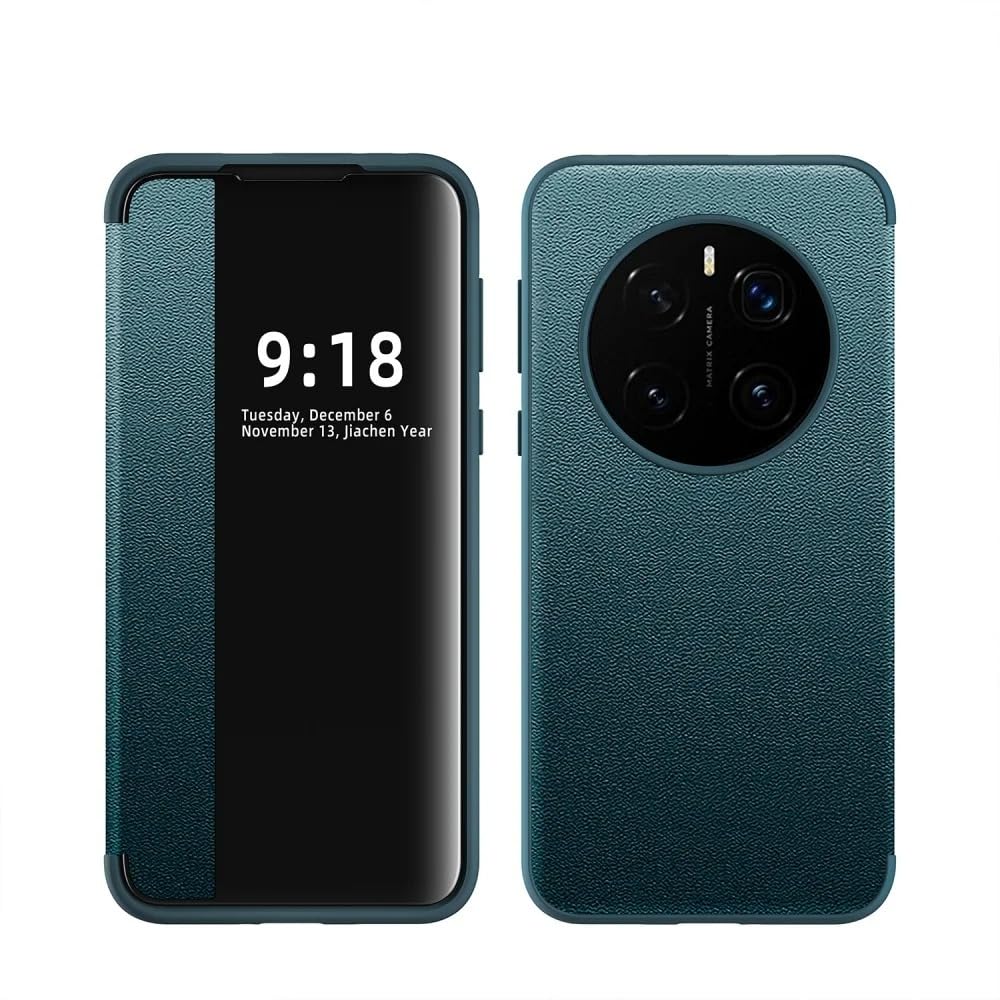 Fegishilly Flip Case Compatible with Honor Magic 7 Pro, Clear View Window, Magnetic Slim Case, Drop Protection, Shockproof Protective Cover for Honor Magic 7 Pro (Teal)