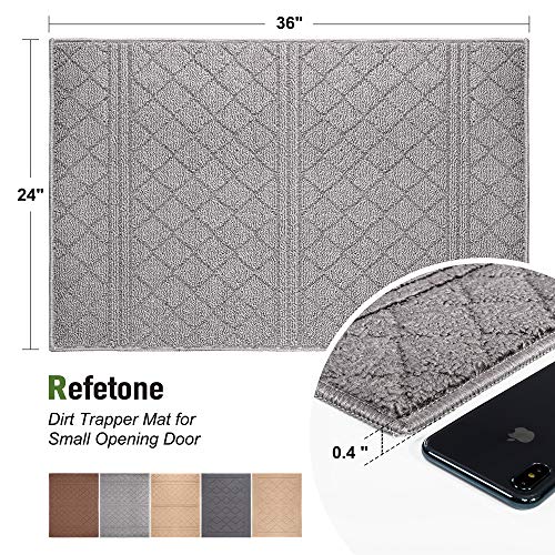 REFETONE Indoor Doormat, Front Back Door Mat, 24x36, NonSlip Absorbent