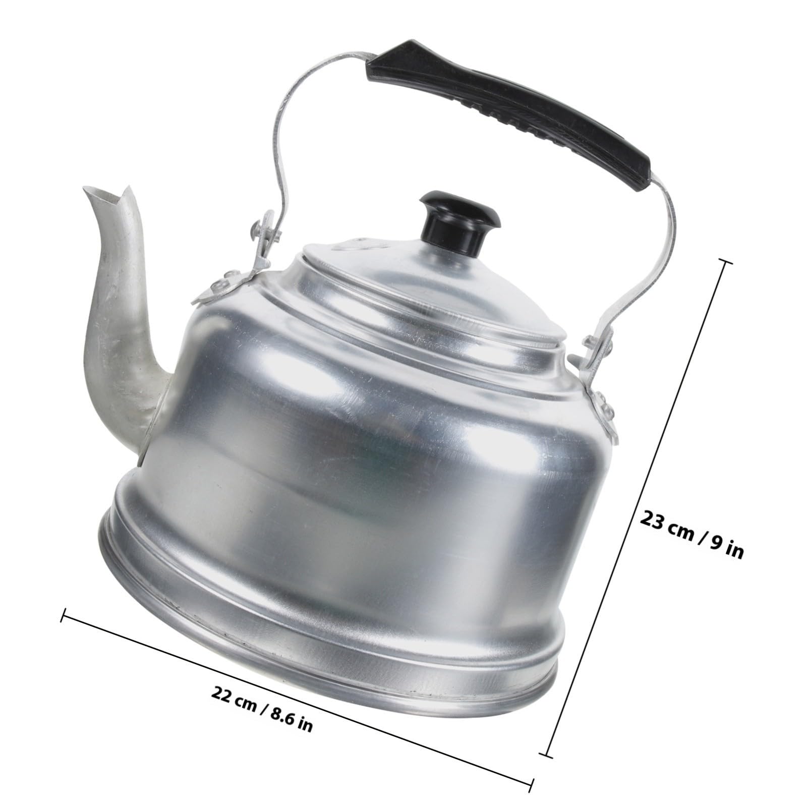 Tetera de Aluminio de 4l Silbato, Resistente para Cocina