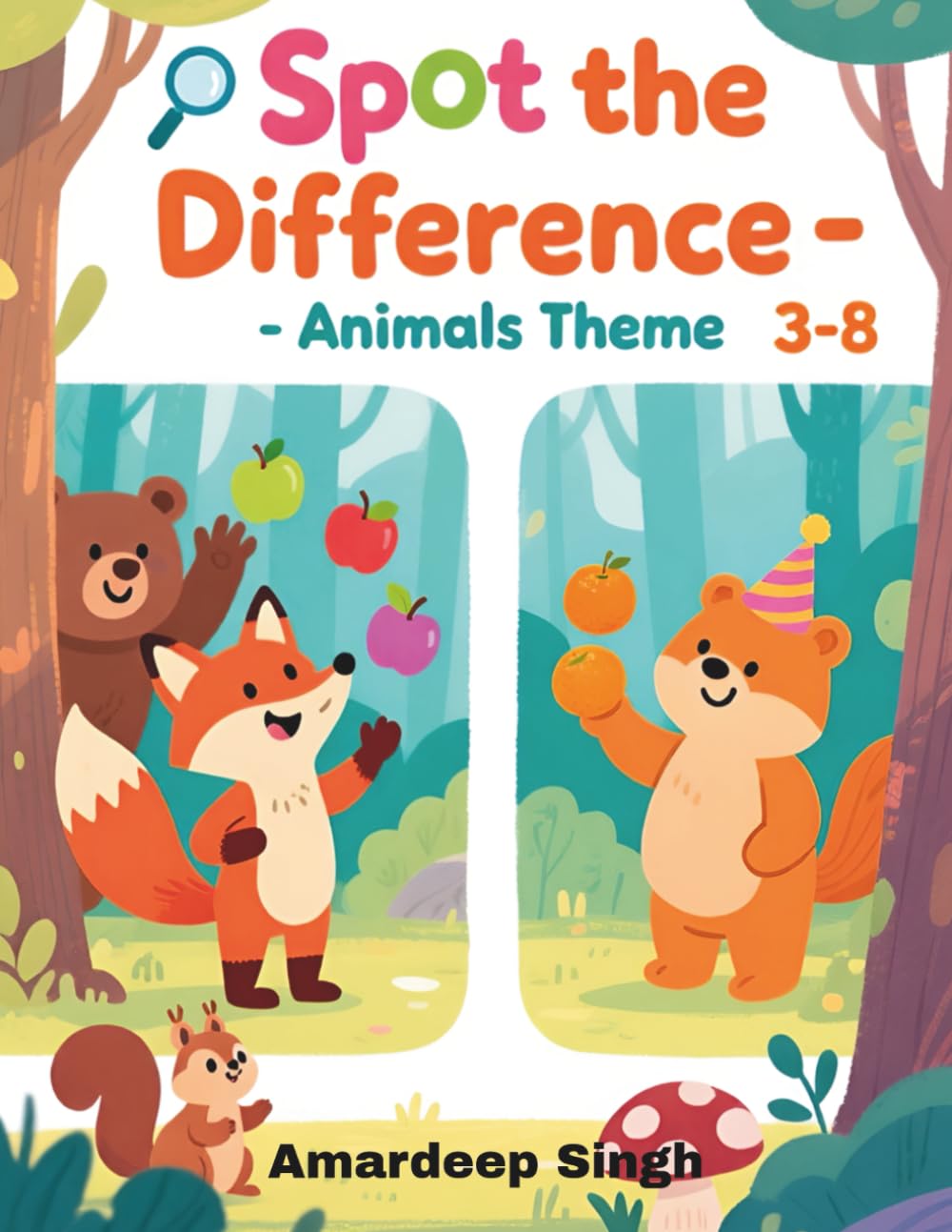 Spot the Difference - Animals Theme: A Fun and Educational Picture Puzzle Activity Book for Kids Ages 3-8