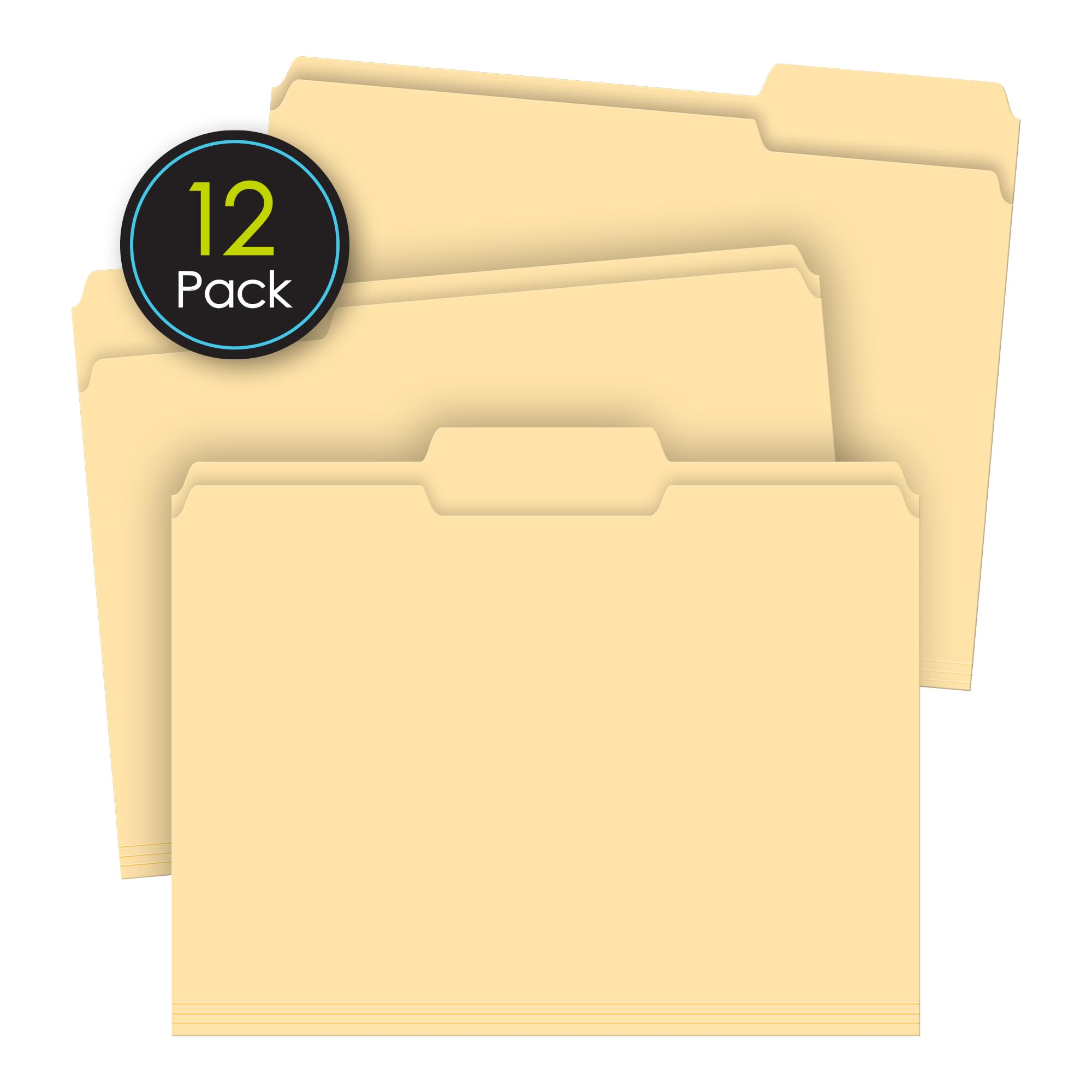 Ischolar Manille dossiers de fichiers, Lettre Taille, Lot de 12 (31012)