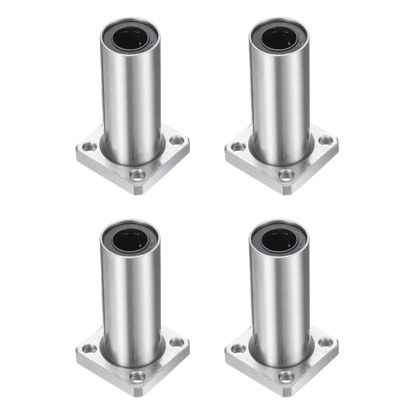 QUARKZMAN LMK12LUU Roulements à Billes Linéaires 12mm Alésage 21mm OD 57mm Longueur Extra Long Carré Cage en Acier à Bride pour Machine CNC et Imprimante 3D