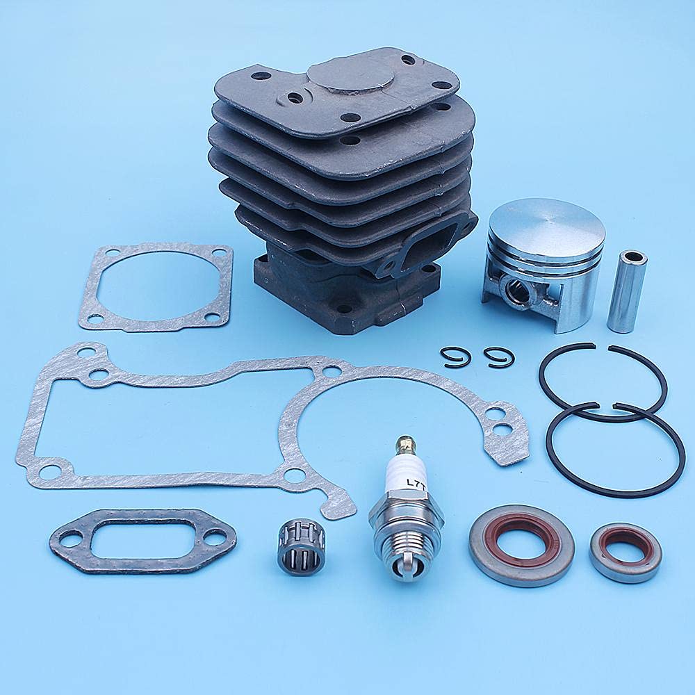 Jeffergarden Kit Pistone E Cilindro 42mm Per Motosega MS240 024 024av - Ricambio In Lega Di Alluminio Con Guarnizioni