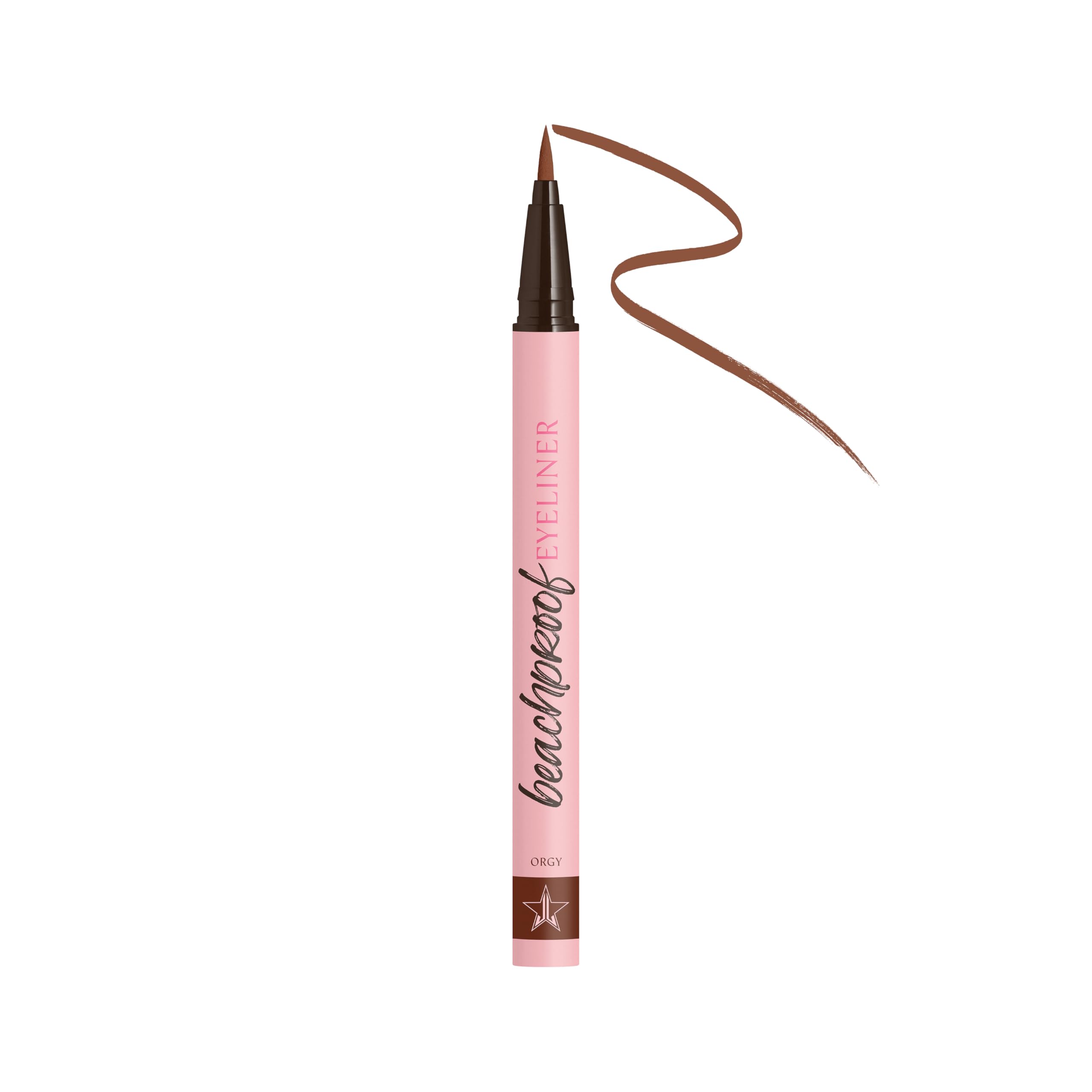 Jeffree Star Cosmetics BeachProof Eyeliner, Felt-Tip, Long-Lasting Formula, 0.019 fl oz (Orgy)