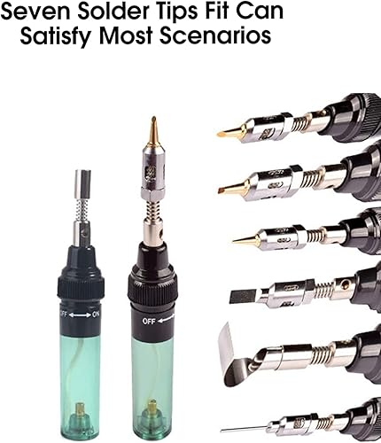 Miniatura 4 de Kit de soldador, portátil DIY inalámbrico de gas butano, soldador eléctrico, soplete eléctrico, herramientas de soldadura controladas por