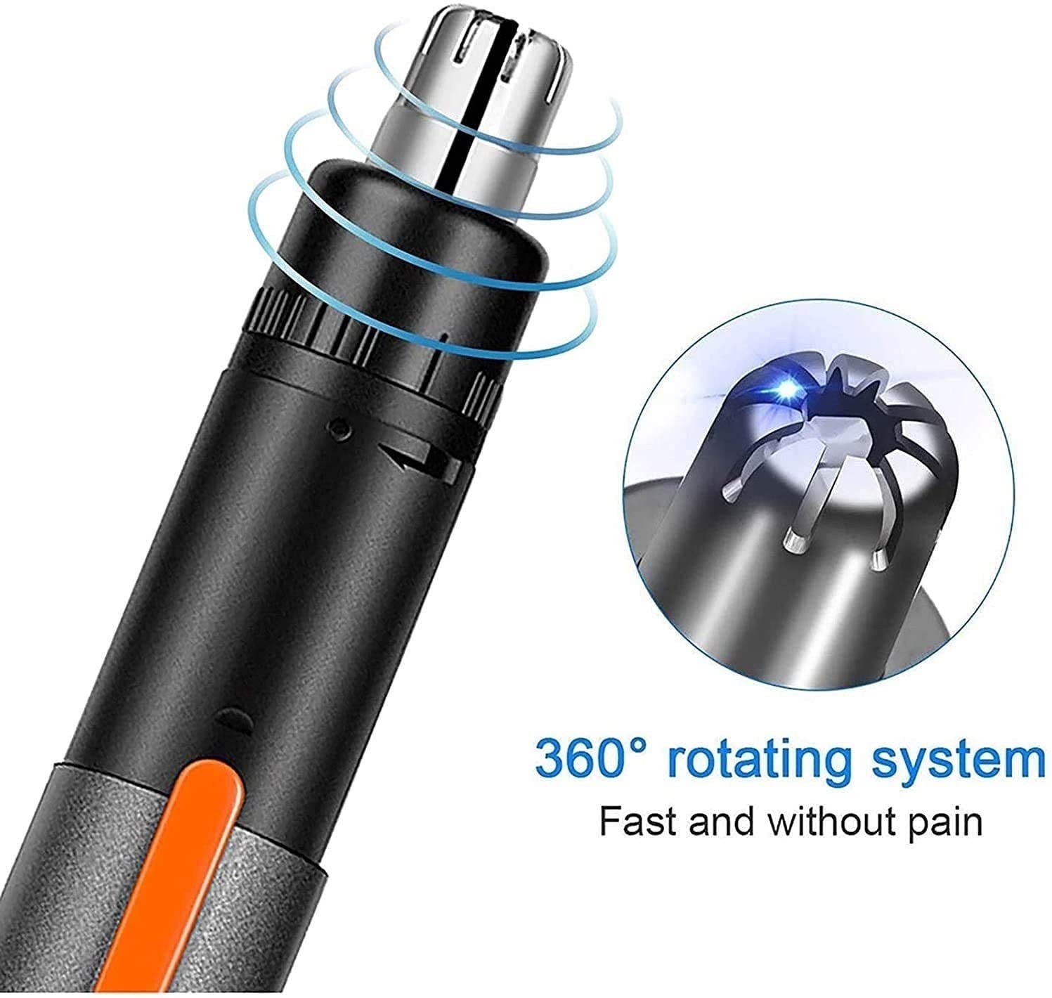 Rasatore per peli del Naso, Trimmer for Sopracciglia Professionale Ricaricabile Tramite USB Multifunzione, Sistema di Pulizia Intelligente for la rimozione dei peli del Viso indolore