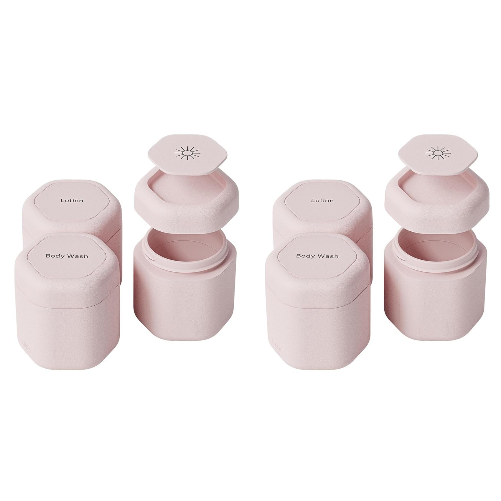Jnchdghwa 6pcs 1.32oz Containers Body Care Capsule Set Magnetic Containers with Lids Carry on Travel Essentials