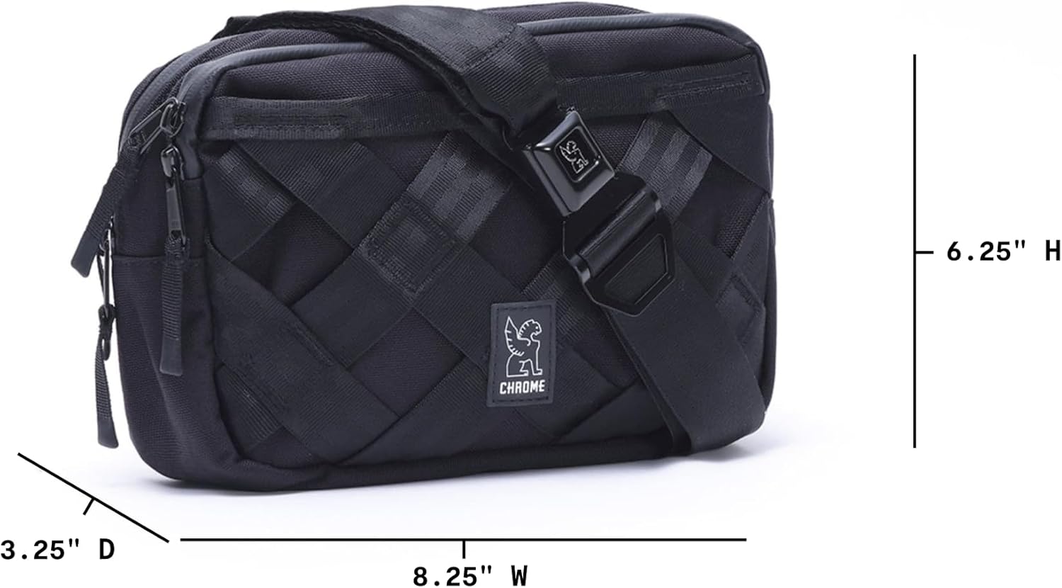 Chrome Industries Barrage Sling Bag – Crossbody Backpack for Women and Men w/Quick Release Buckle – 5L, Black X - Image 5