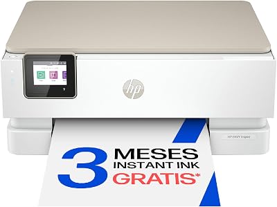 HP Envy Inspire 7220e 242P6B, Impresora multifunción de inyección de Tinta A4 a Color, Wi-Fi, impresión a Doble Cara automática, hasta 22 ppm, 3 Meses de impresión Instant Ink, Blanca
