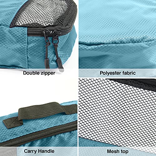 ANSIO Packing Cubes for Suitcase, Travel Cubes Luggage Organiser Set, Suitcase Organiser bags, Value Set for Travel and Home Storage, Small, Medium, Large, XL - (6 Piece Set) - Teal - Image 6