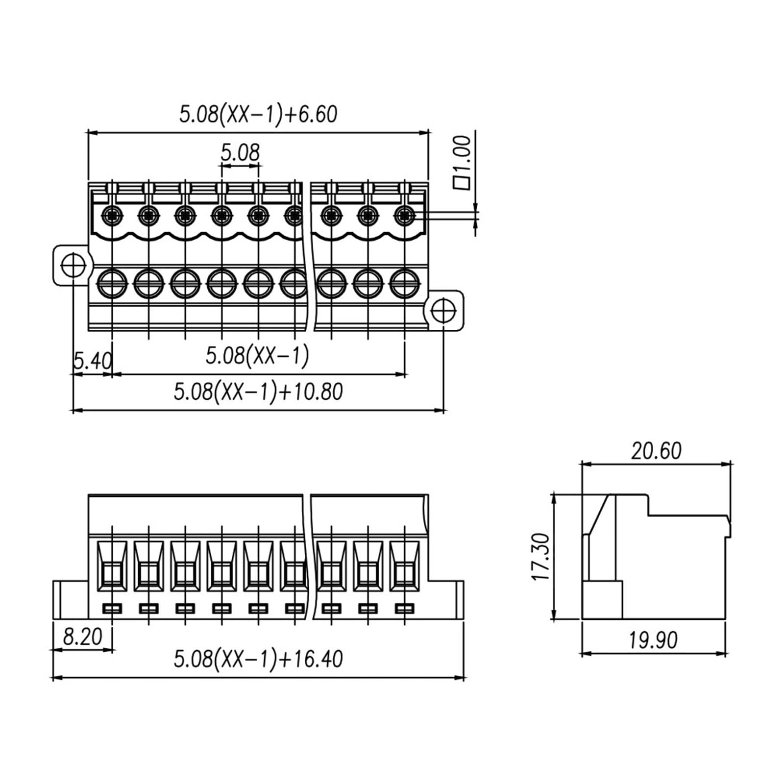 Bloque De Terminales Compatible Con Piezas Enchufables De PCB