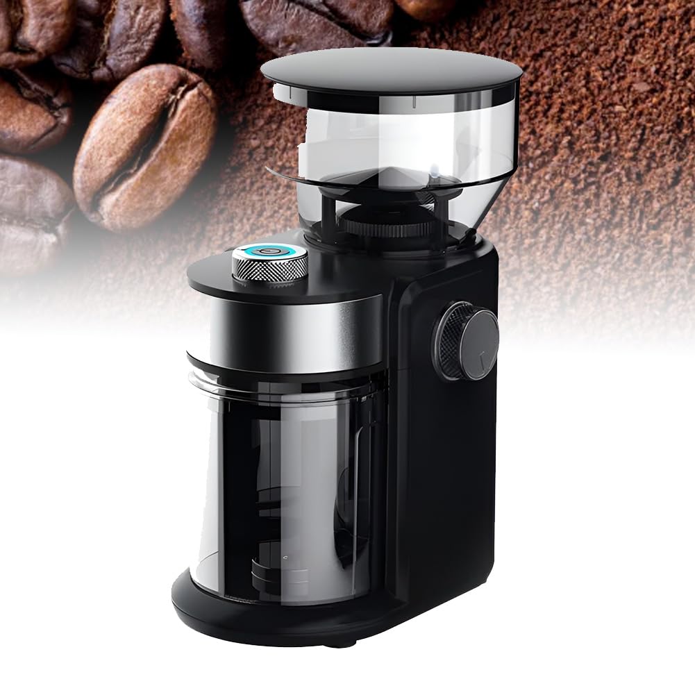 Macinacaffè Automatico, macinacaffè Regolabile, macinacaffè Piccolo per Uso Domestico, con 18 impostazioni di macinatura Precise, temporizzazione Regolabile, per Bar, Negozi, casa, Ufficio