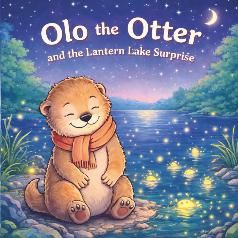 Olo the Otter and the Lantern Lake Surprise Coloring Book: A Gentle Bedtime Coloring Book for Kids Ages 3 to 7 with Cute Otter Characters and Peaceful Nighttime Scenes
